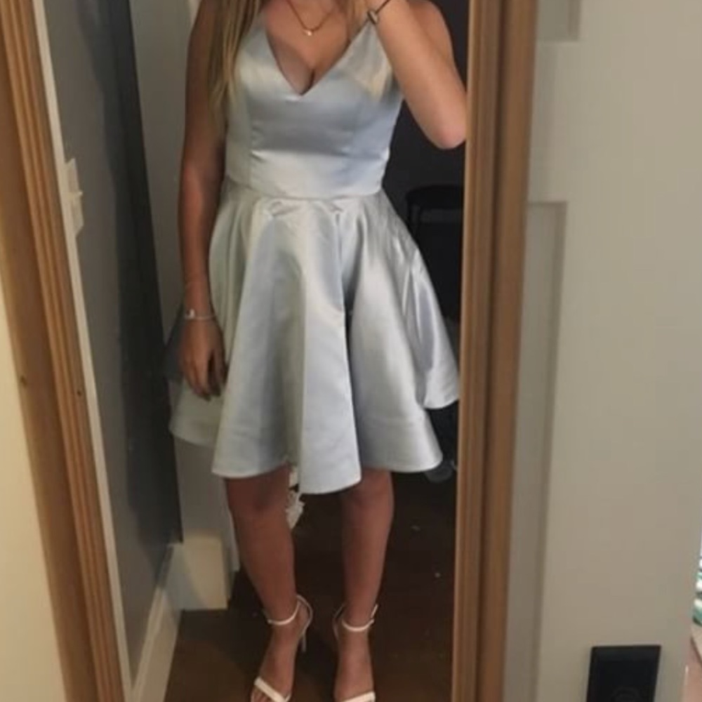 Grey formal short dress